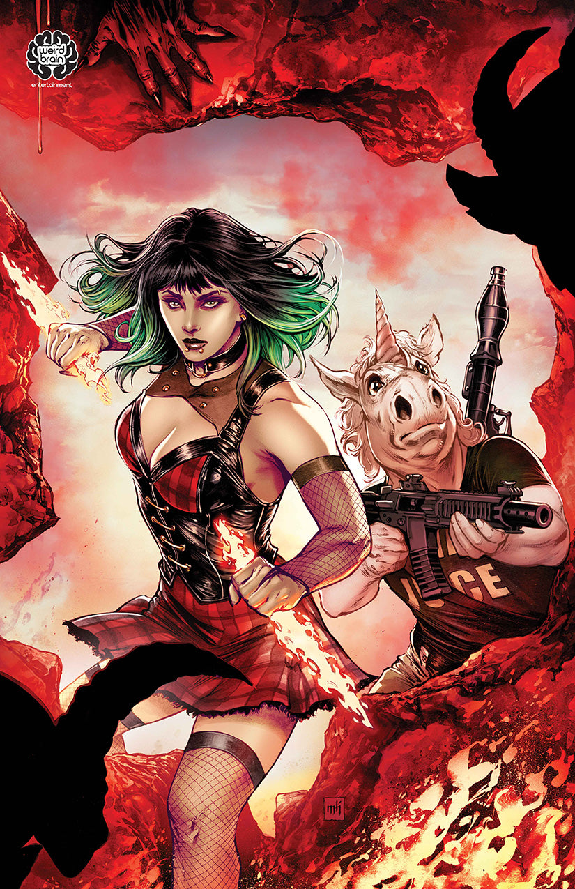 Anti-Christine and the Four Unicorns of the Apocalypse #1 - Cover C - Mike Krome/Ivan Nunes - 11x17 Art Print