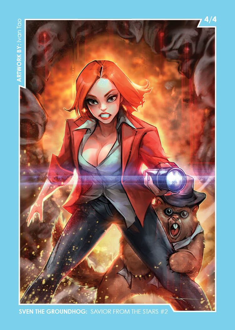 4-Pack of Sven The Groundhog: Savior From the Stars #2 - Collectible Cards