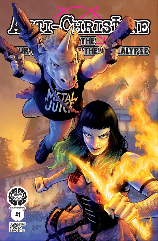 Anti-Christine and the Four Unicorns of the Apocalypse #1 - Cover B + Collectible Card