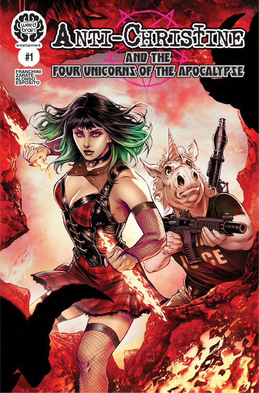 Anti-Christine and the Four Unicorns of the Apocalypse #1 - Cover C + Collectible Card