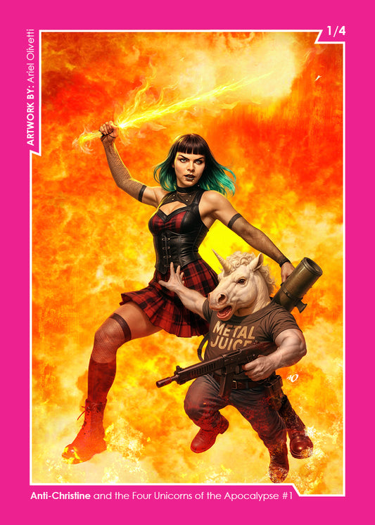 4-Pack of Anti-Christine and the Four Unicorns of the Apocalypse #1 - Collectible Cards