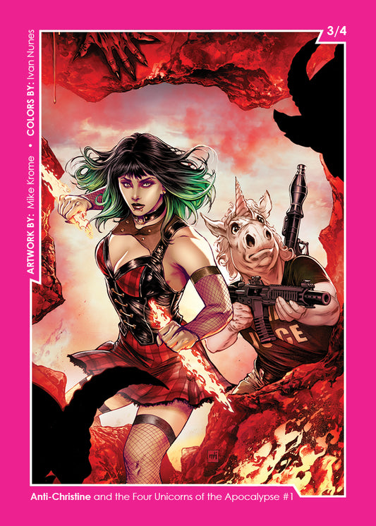 Anti-Christine and the Four Unicorns of the Apocalypse #1 - Collectible Card - Cover C
