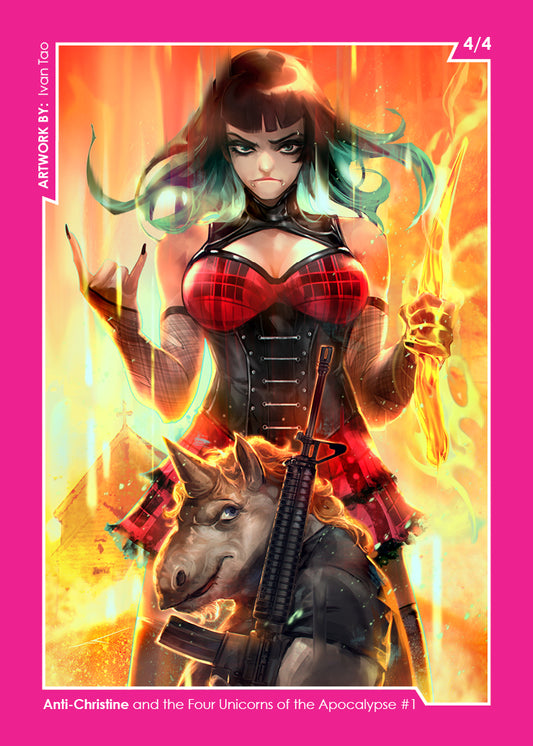 Anti-Christine and the Four Unicorns of the Apocalypse #1 - Collectible Card - Cover D