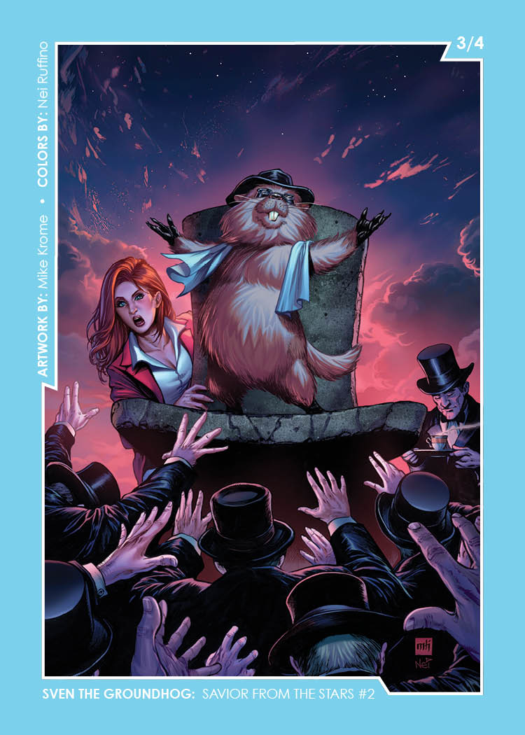 4-Pack of Sven The Groundhog: Savior From the Stars #2 - Collectible Cards