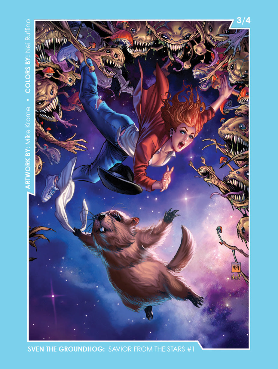 4-Pack of Sven the Groundhog: Savior From the Stars #1 - Collectible Cards